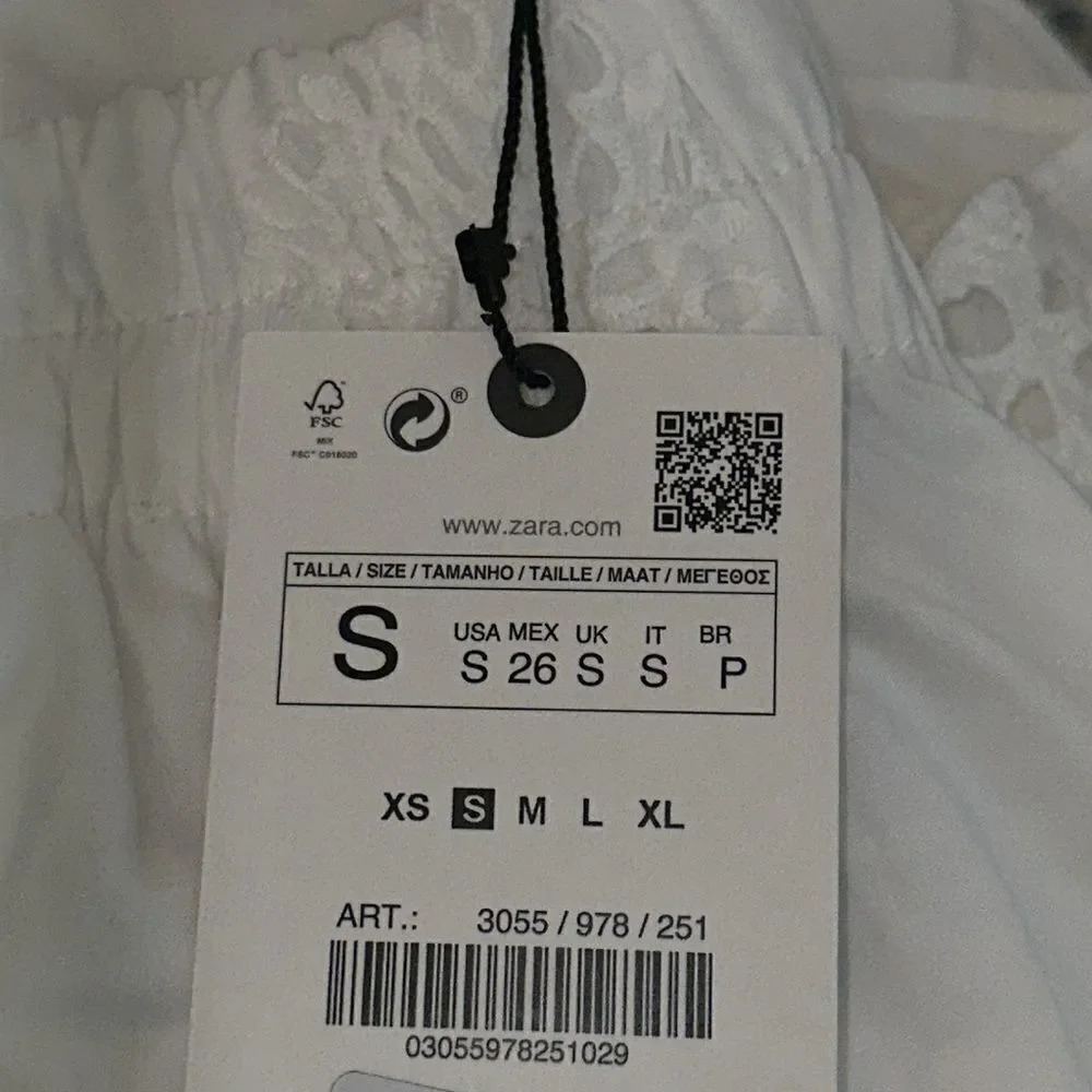 ZARA | White | EMBROIDERED LONG SHORTS - Picture 7 of 11